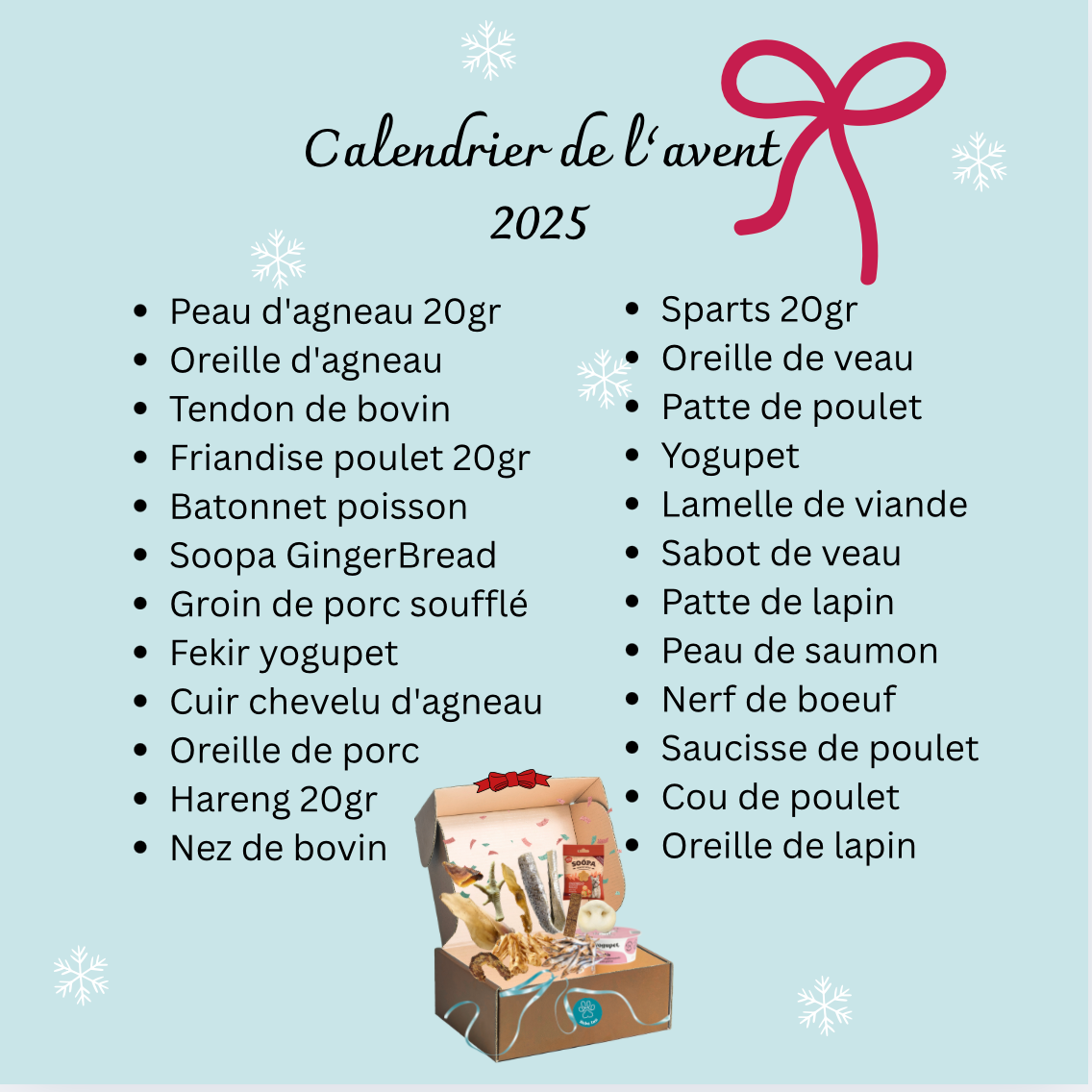 Calendrier de l'avent / Box Noël - Mastications (Livraison - Mi Novembre)