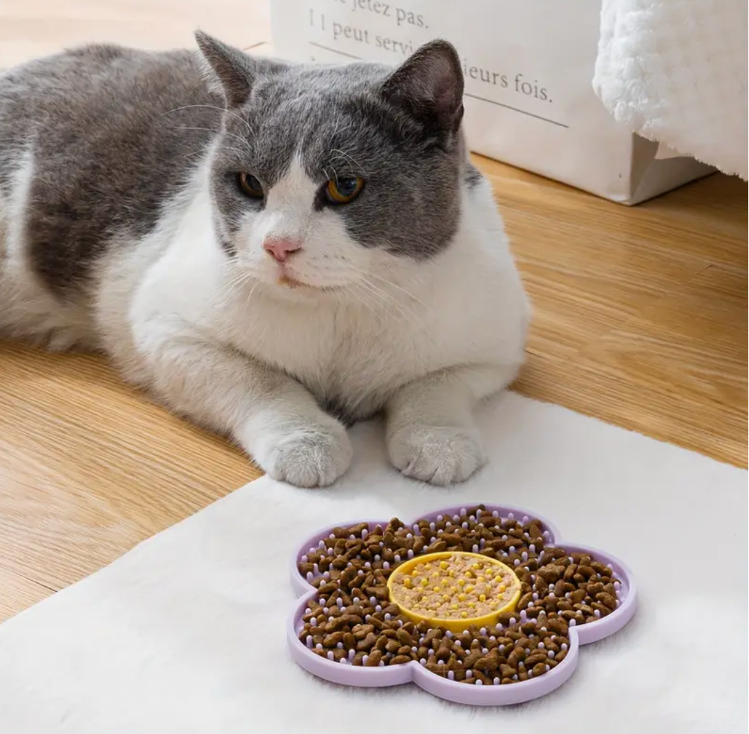 Tapis de lèche Fleur pour chat ou petit chien