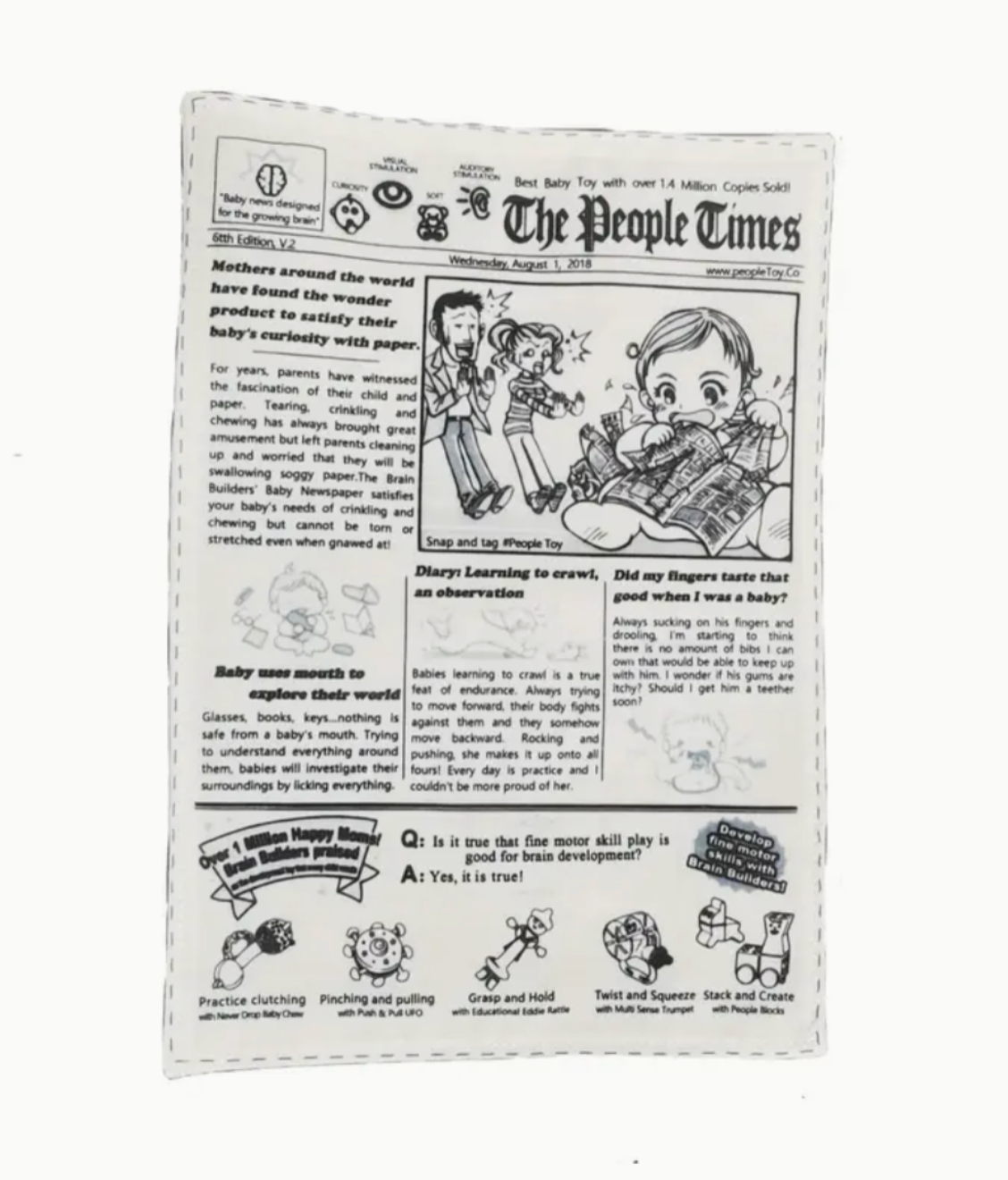 Jouet effet papier journal