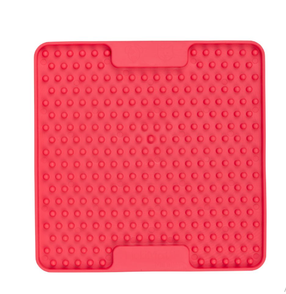 Tapis de léchage à picots rouge