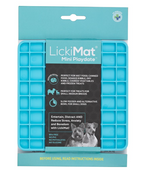 Tapis de léchage bleu à carreaux