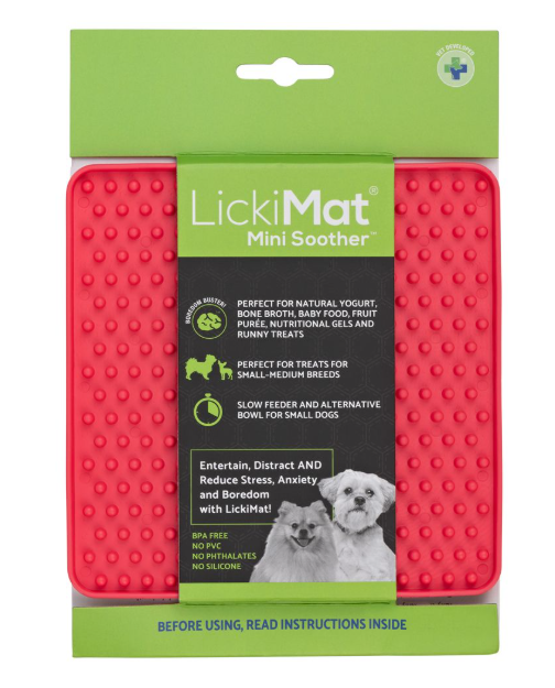 Tapis de léchage à picots rouge